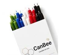 20 Candele Sottili Multicolore in Cera d’Api Naturale 21 cm x 6,5 mm - Lunga Durata, Combustione Pulita Senza Fumo - Ideali per Rituali, Meditazione e Yoga - CanBee