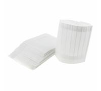 20 cappelli da cuoco monouso Cappellino da cuoco Baker Food Serving White Flat