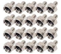 20 cappucci terminali coassiali da 75 Ohm per splitter, amplificatori, antenna TV, piastra da parete, protezione porta booster
