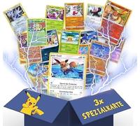 20 carte Pokémon originali | Tedesco | 1 raro + 2 Holo | Set attuale | Carte da collezione per bambini e collezionisti | Include protezione per spedizione Heartglobal | Idea regalo Pokémon TCG (20