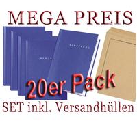 20 Cartelle Blu Per Candidature Pagna Tipo START 2 Pezzi Inclusi Buste