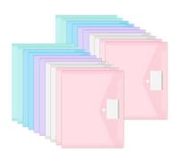 20 cartelle portadocumenti, formato A4, impermeabili, formato A4, con tasca per etichette, cartelline colorate per documenti, organizzazioni, forniture per ufficio, compiti a casa
