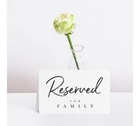 20 cartelli riservati, segnaposto da tavolo tendati per ricevimenti di nozze, feste di fidanzamento, cene di prova, feste di anniversario o qualsiasi evento (15,2 x 10,2 cm)