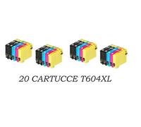 20 CARTUCCE 604XL PER EPSON WF-2910 WF-2950 WF-2930 XP-2200 XP-4200