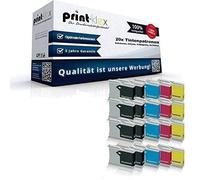 20 cartucce di inchiostro compatibili per Brother LC970 LC1000 DCP 130C DCP 135C DCP 150C DCP 153C DCP 157C DCP 330C DCP 330CN Economy Pack - Eco Office Series 8x Nero 4x Ciano 4x Magenta 4x Giallo