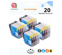 20 Cartucce per Brother LC980 1100 DCP 140W 315W 515W MFC J220 J265W J410 J415W