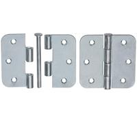 20 Cerniere A Cerniera 75 X 75 Con Perno A Pulsante Rimovibile Argento