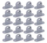 20 chiusure a vite per occhiello ovale, in plastica grigio chiaro, occhiello per telone da 42 x 22 mm, in poliammide resistente alle intemperie, altezza 40 mm, distanza tra i fori di 55 mm, ideali per