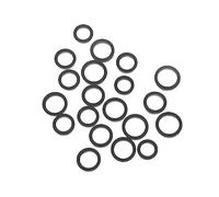 20 cinghie miste in gomma per ruote inattive, per registratore a cassetta, lettore stereo, foro da 9-13 mm, puleggia folle in gomma spessa 3,5 mm per cassette