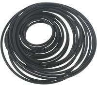 20 cinghie nere in gomma per registratore, 1,5 mm, rotonde, per riparazione e manutenzione, accessori video, cinghia di ricambio per cassette, deck a nastro, lettori CD e nastro