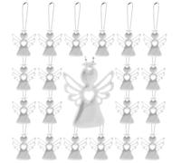 20 Ciondoli Riflettenti per Angeli Custodi, Portachiavi a Forma di Candela, per l'Inizio della Scuola, Bianco Argento