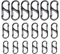 20 clip con chiusura lampo, antifurto, chiusura lampo, chiusura rapida, chiusura lampo per tenere le cerniere chiuse (20 pezzi, nero)
