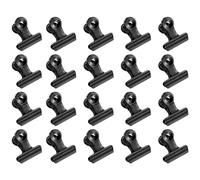 20 clip nere per raccoglitori, clip in metallo, clip per cerniera in metallo per pacchetti alimentari, mini morsetti per carta per foto, documenti per documenti e forniture per casa e ufficio