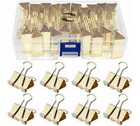 20 clip pieghevoli per ufficio, scuola e casa, 32 mm, colore: oro