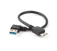 20 cm di Alta velocità USB3.0 Cavo Adattatore Scuro USB 3.0 Angolo Destro Sinistro Tipo A Un connettore Maschio Maschio a Micro B Compatibile con Il Computer (Size : 0.2m, Color : Left Angled)