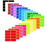 20 Colori 160 Adesivi Rettangolari di Codifica a Colori 1,57 x 0,75 Pollici Etichette Adesive Rettangolari Colorate Assortite Solide per Organizzazione Inventario Classificazione File ()