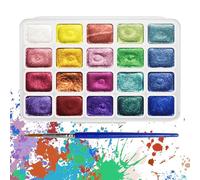 20 Colori Acquarelli per Dipingere, Acquerelli Glitterati, Acquerelli Professionali, Viene Fornito Con Una Penna per Acquerello,Ideale per Artisti E Dilettanti