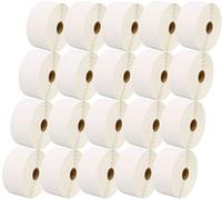 20 Compatibili Rotoli 52mm x 25mm Etichette Bianco termico (2000 Etichette/Rotolo) per Zebra, Toshiba, Citizen, Eltron, Orion, UPS Etichettatrici