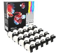 20 Compatibili Rotoli DK-22243 102mm x 30.48m Etichette adesive continuo per Brother P-Touch QL-1050 QL-1060N QL-1100 QL-1110NWB