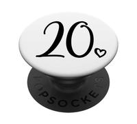 20 compleanno, per le donne venti numeri carini 20 PopSockets PopGrip Adesivo