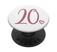 20 compleanno, Per le donne, venti numero 20 Carino PopSockets PopGrip Adesivo