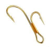 20 componenti per esche a doppio amo, realizzate in acciaio ad alto tenore di carbonio, compatibili con esche a vite senza fine, crankbaits per pesca al luccio, muschiata (1#)