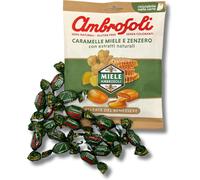 20 Confezioni Ambrosoli Caramelle Miele e Zenzero 90g Totale 1,8Kg