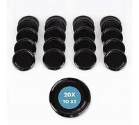 20 coperchi Twist-Off 70 mm neri per barattoli e bottiglie in vetro - Ideali per marmellate, miele, spezie - Con istruzioni, metallo, TO82
