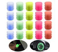 20 coperture fluorescenti per valvole, accessori per pneumatici, accessori auto, tappi antipolvere per pneumatici, coperture per valvole in gomma, coperture per valvole pneumatici, adatti per auto,
