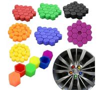 20 coperture per dadi centrali ruota da 19 mm, in plastica, per bulloni del cerchione, tappi antipolvere adatti alla maggior parte dei tipi di veicoli (rosso)