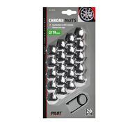 20 COPRIBULLONI DADI PER CERCHI CAMION FURGONE Ø 19mm IN ABS CROMATO DECORAZIONE
