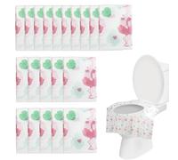 20 Copriwater Usa e Getta - Copri Water WC Usa e Getta - Copri Tavoletta WC Usa e Getta, in Materiale Vlies, Confezione Singola, Facile da Trasportare, Doppio Rinforzo, Taglia Universale