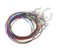 20 corde colorate per collana con chiusura a aragosta, filo cerato, accessori per gioielli fai da te (colori casuali)