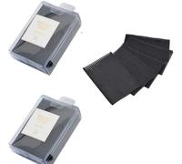 20 cuscinetti per capelli neri magici per capelli, in pasta di plastica, quadrati, accessori per lo styling dei capelli, accessori per barbiere, pinze per capelli