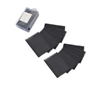 20 cuscinetti per capelli neri magici per capelli, in pasta di plastica, quadrati, strumento per lo styling dei capelli, accessori per barbiere, pinze e fermagli per barbiere