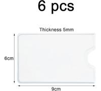 20 Custodie Per Carte Glassate Trasparenti, Materiale Plastico Duro, Design Antigraffio Per Carte Bancarie, Custodia Portatile Per Carte, Accessori Di Protezione Quotidiana.