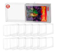 20 custodie protettive in plastica trasparente per cartucce Atari 2600 7800