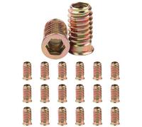 20 dadi di avvitamento M6 x 25 mm, inserti filettati Jeboler, manicotto filettato, manicotto filettato in legno, dado a vite in zinco per mobili in legno