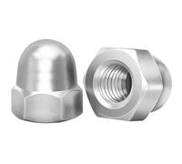 20 dadi per cappelli M8 in acciaio inox M8, dadi esagonali DIN 1587, alta forma A2 V2A, dado per cappello, dadi per viti, dado filettato e bullone filettato