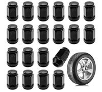 20 dadi per ruota, 60°, M12 x 1,5, solidi e chiusi, dadi conici, per la maggior parte delle Toyota Mazda, Honda Nissan Buick Hyundai Geely, colore nero