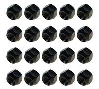 20 dadi per ruota M14 x 1,5, dado aperto, 17 mm, SW21, zincati, per cerchioni in acciaio, colore: nero