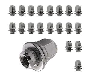 20 dadi per ruota piatti M12 x 1,5 dado piatto SW21 altezza: 47 mm compatibile con Lexus, Toyota