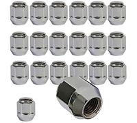 20 dadi per ruote M12 x 1,5 con giunto conico da 60°, chiusi, SW19 H25 SW, 19 mm compatibile con Mazda Mitsubishi Nissan Opel Peugeot Smart Toyota Volvo