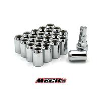 20 DADI RUOTA AUTO ACCIAIO lug nuts SLIM jdm m12x1.25 20mm cromati 32mm m12 1.25