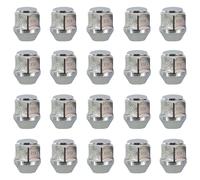 20 Dadi ruota conico chiuso 60° M12x1.25 25mm Argento per Smart Forfour 1 454 Da