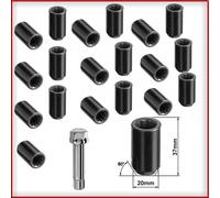 20 dadi stellari stretta passo 12x1,5x37 diam. 20mm sede conica gradi + chiave