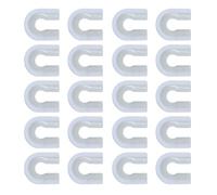 20 ditali da pesca, 11,1 x 10,1 mm, a forma di U, connettori per attrezzatura da pesca, anelli a scatto
