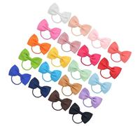 20 Elastici Chioma Fiocco Grosgrain, Accessori per Bambine e Adolescenti | Design Carino a Fiocco, Elastico Resistente che Non Si Deforma Facilmente, per Code di Cavallo, Uso Quotidiano