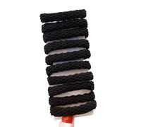 20 elastici per capelli da donna, per scrunchies, anelli per capelli in gomma per capelli, senza cuciture, elastici spessi per supporto per coda di cavallo, feste, griglia nera