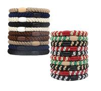 20 elastici per capelli originali, Knekkies Original, Knekki, Cotton Bands Soft Woven fermaglio per capelli semplici intrecciati per donne, per capelli spessi e ricci